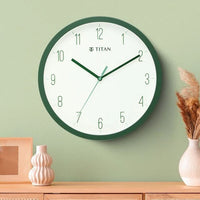 Titan Contemporary White Wall Clock with Silent Sweep Technology