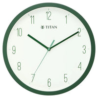 Titan Contemporary White Wall Clock with Silent Sweep Technology