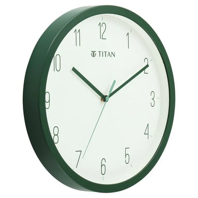 Titan Contemporary White Wall Clock with Silent Sweep Technology