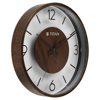 Titan Glass-Wood Fusion Wall Clock