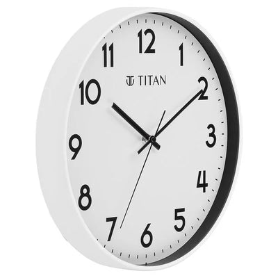 Titan Modern White Wall Clock with Silent Sweep Technology