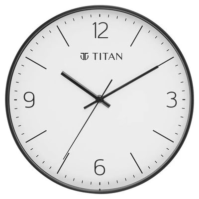 Titan Modern White Wall Clock with Silent Sweep Technology