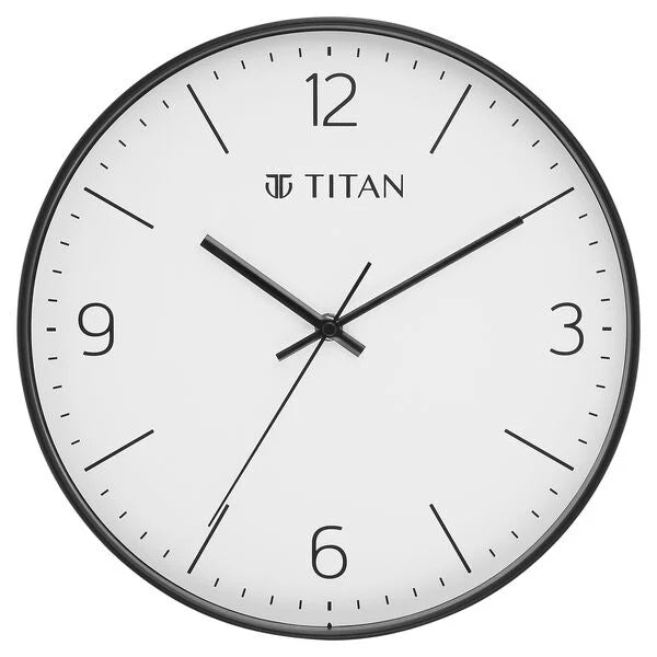 Titan Modern White Wall Clock with Silent Sweep Technology