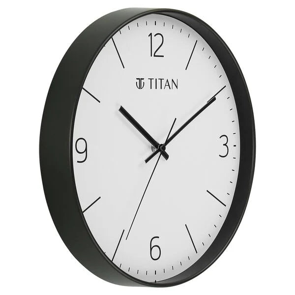 Titan Modern White Wall Clock with Silent Sweep Technology