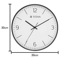 Titan Modern White Wall Clock with Silent Sweep Technology