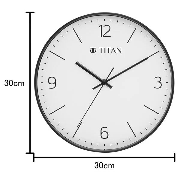 Titan Modern White Wall Clock with Silent Sweep Technology