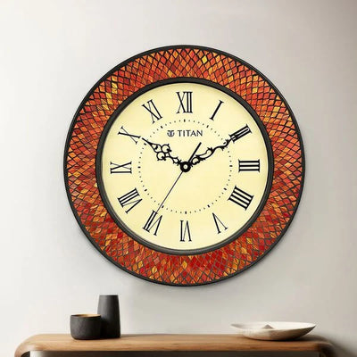 Titan Red Mosaic Moments Wall Clock