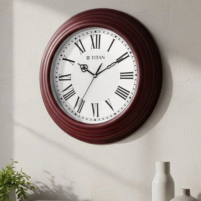 Titan Roman Heritage White Wall Clock