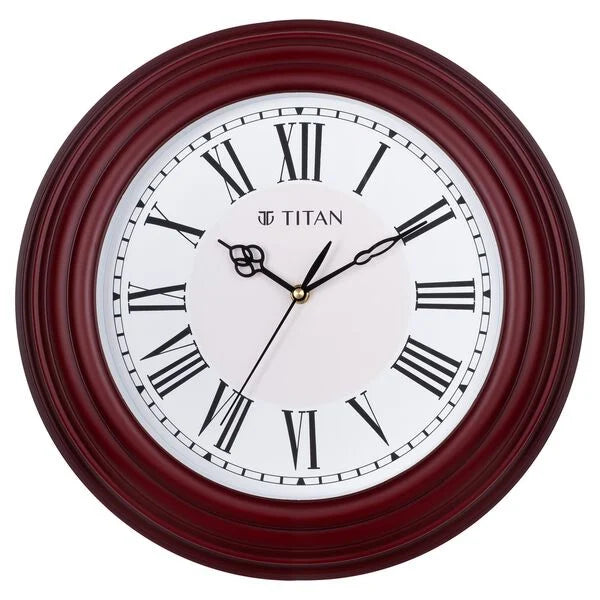 Titan Roman Heritage White Wall Clock
